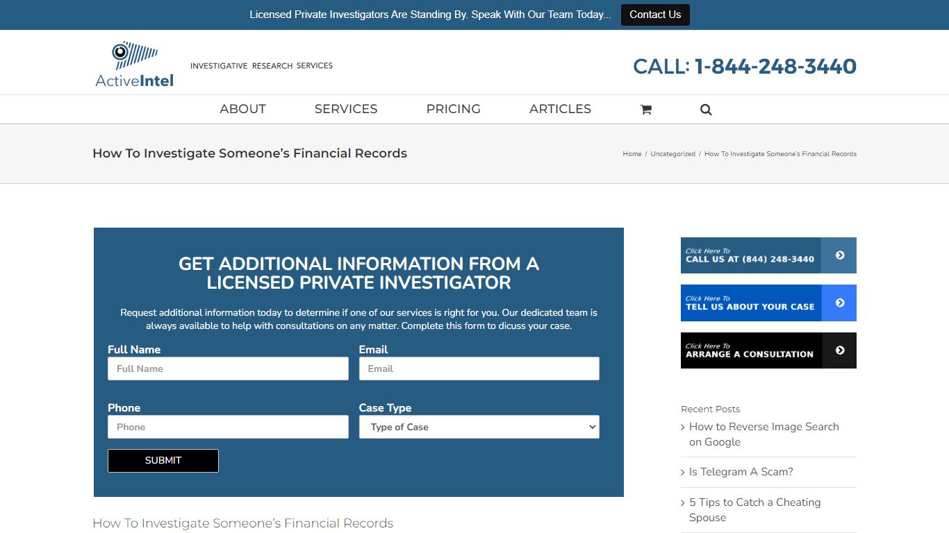 How To Investigate Someone's Financial Records - Active Intel ...